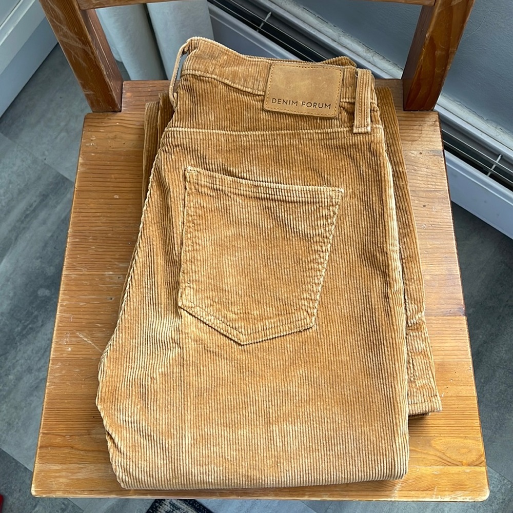 Aritzia Denim Forum High Rise Marianne Flare Corduroy